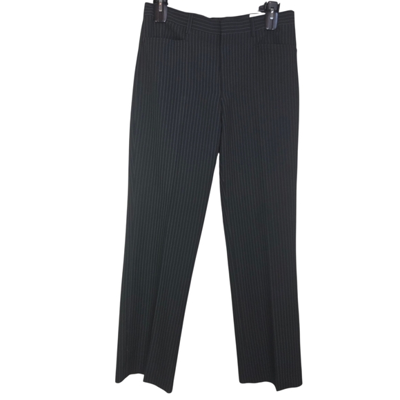 le chateau Pants - Le Chateau Black Pinstripe Wide Leg Pants Size 33